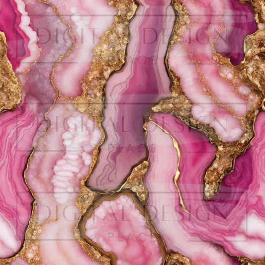Pink Drusy Geode VinylV1191