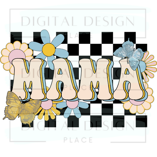 Retro Checkered Mama MOMM75