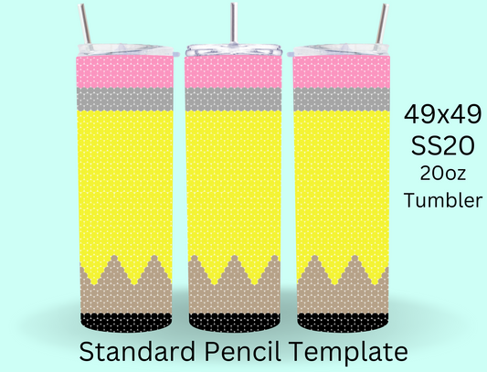 Standard Pencil Rhinestone Template RTSTO6