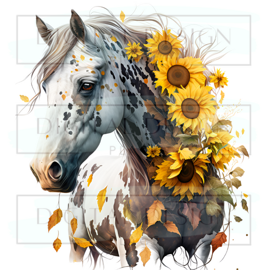 Horse Sunflowers 2 ANIA100