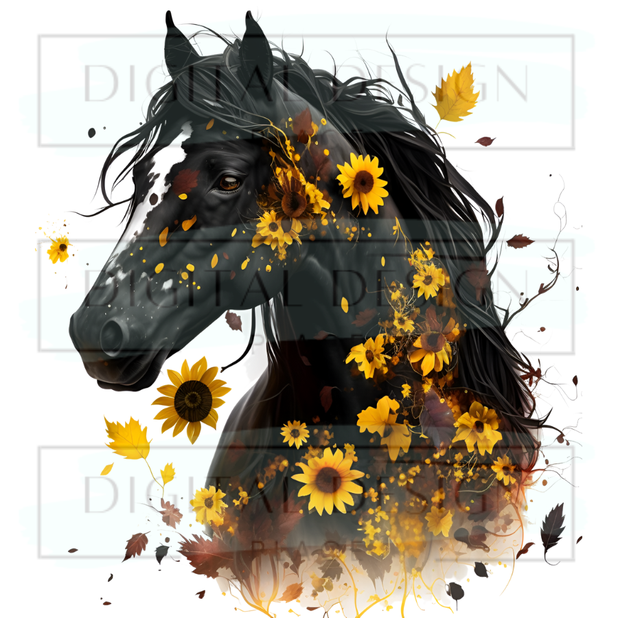 Horse Sunflowers 3 ANIA101