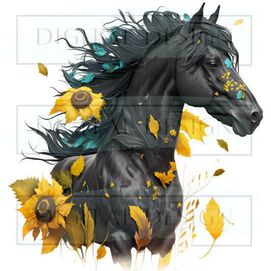 Horse Sunflowers 4 ANIA102