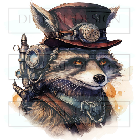 Steampunk Raccoon ANIA154