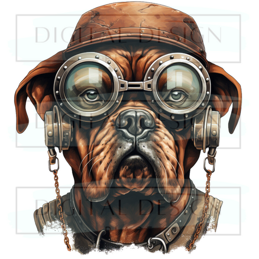 Steampunk Boxer Dog ANIA168