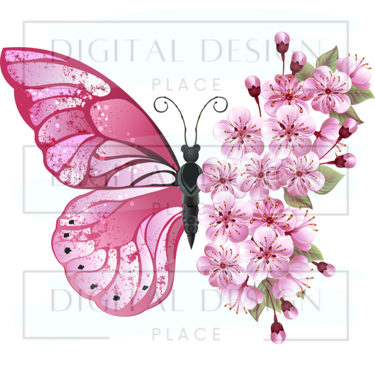 Cherry Blossom Butterfly ANIA48