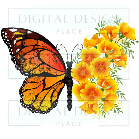 Monarch Floral Butterfly ANIA49
