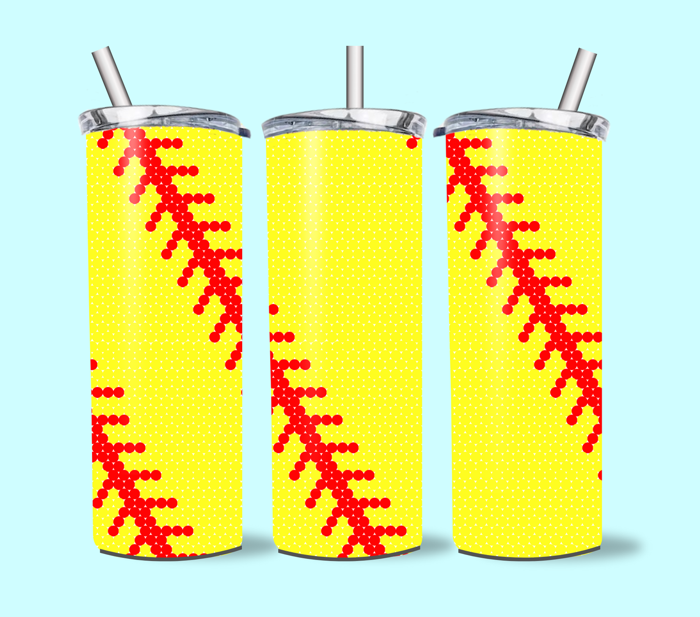 Softball Rhinestone Template RTSTO13