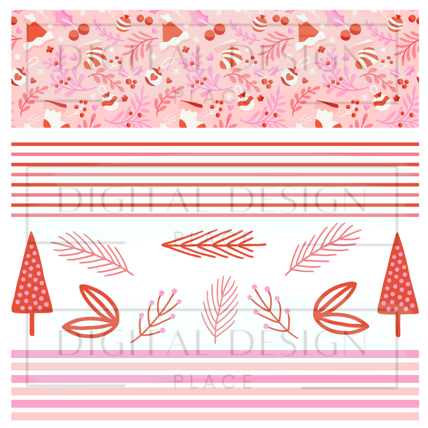 Pink Christmas Design Sheet DS7