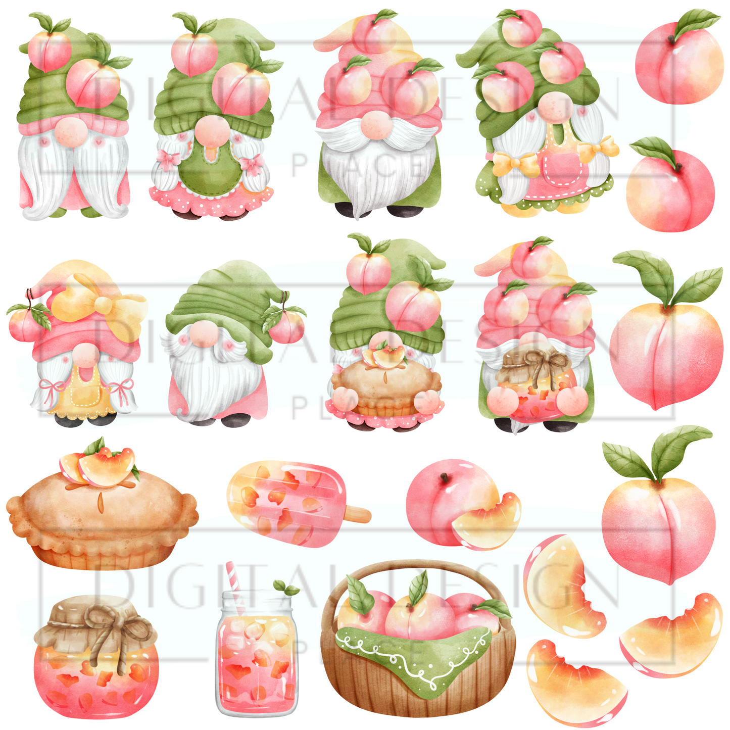 Peach Gnomes EleE108