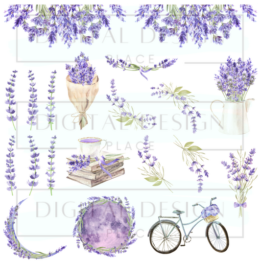 Lavender Sprigs EleE109