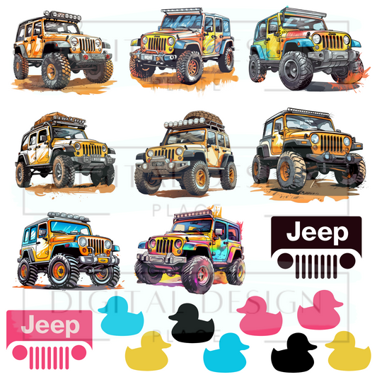Jeep Watercolor ELEE130
