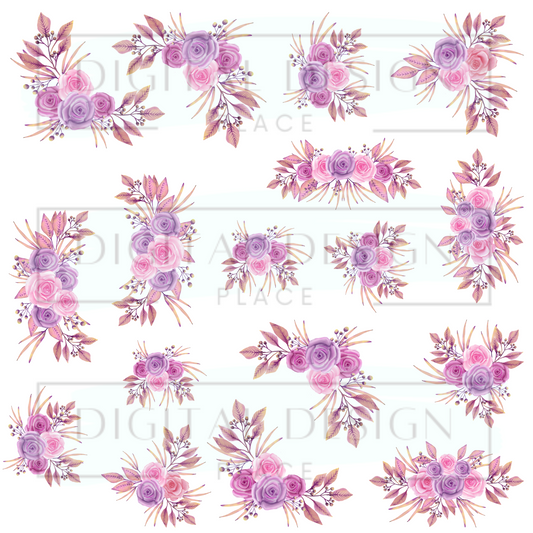 Pink and Purple Florals ELEE188