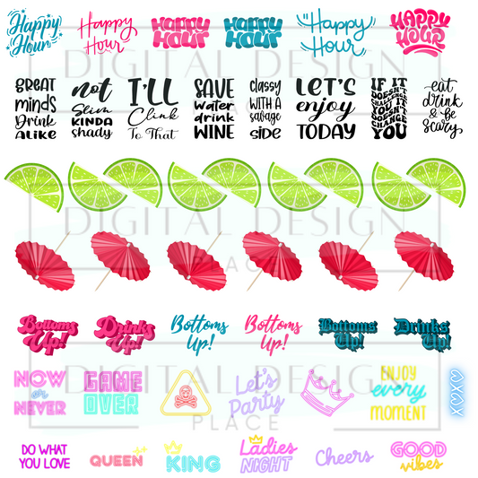 Party Time Mini Decals ELEE194