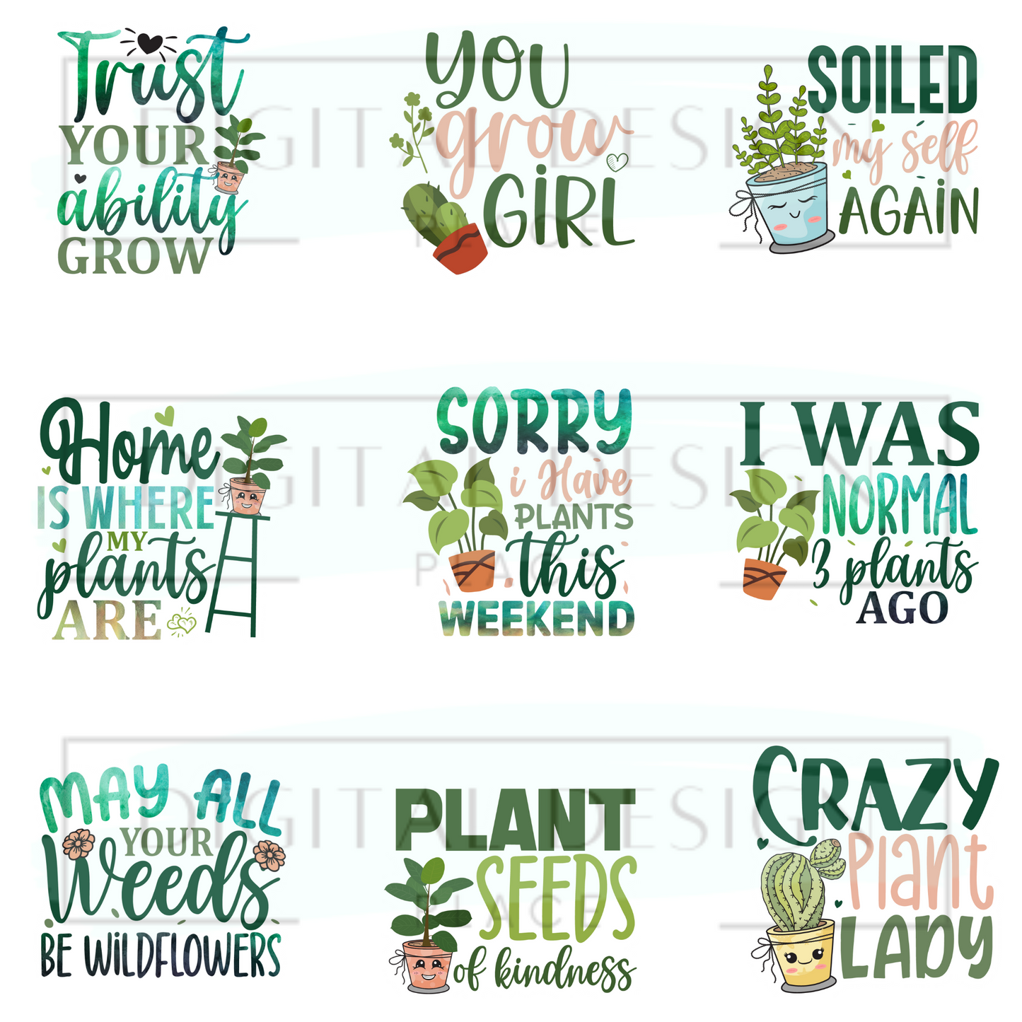 Plant Lady Decal Sheet ELEE224