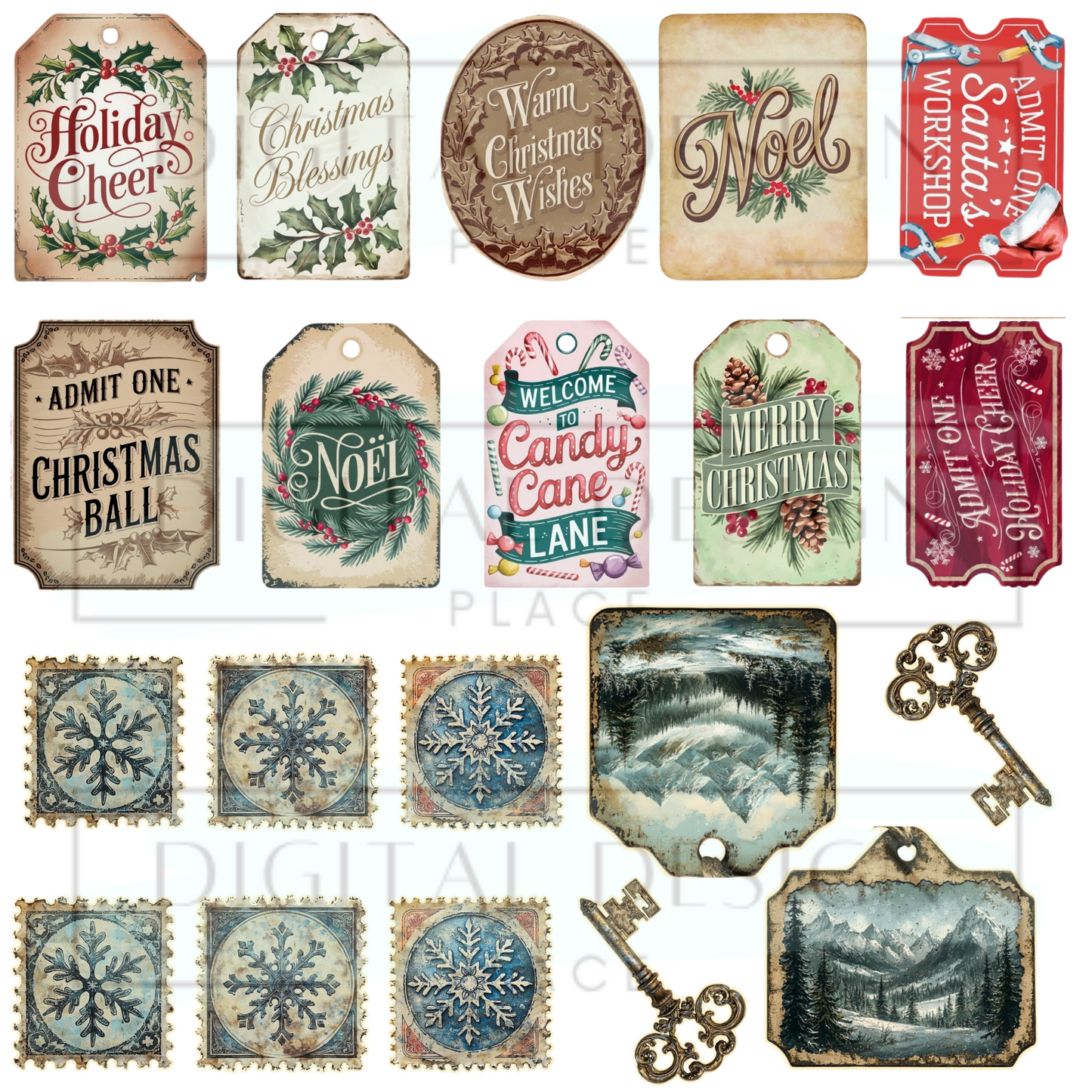 Christmas Labels ELEE385