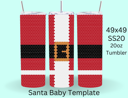 Santa Baby Rhinestone Template RTSTO7