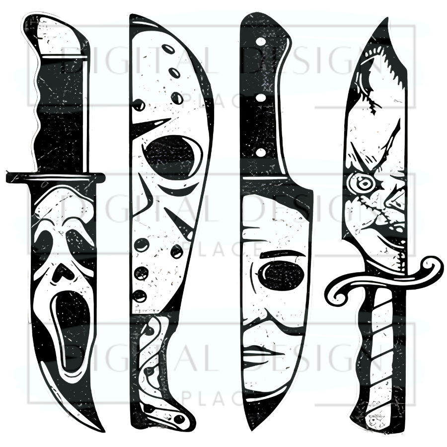 Horror Face Knives HALH86