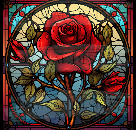 Stained Glass Rose TWRW95