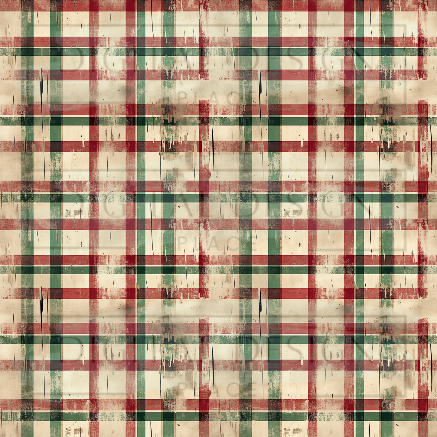 Rustic Christmas Plaid VinylV2091