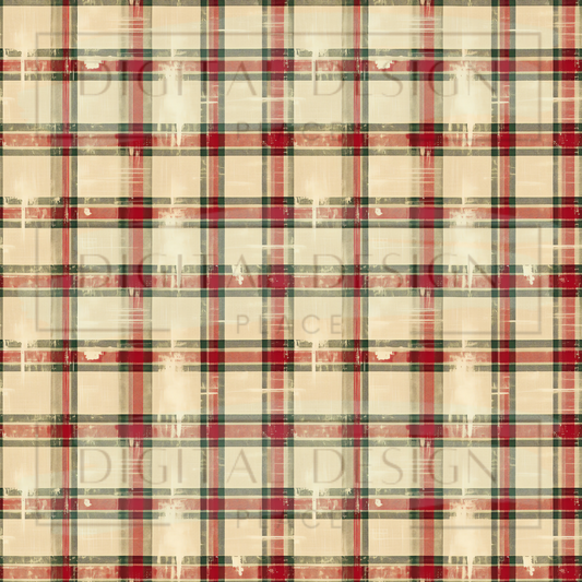 Rustic Christmas Plaid VinylV2092