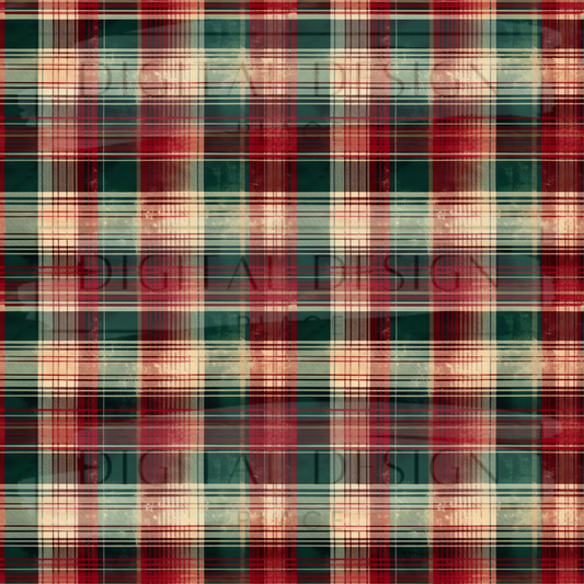 Rustic Christmas Plaid VinylV2096