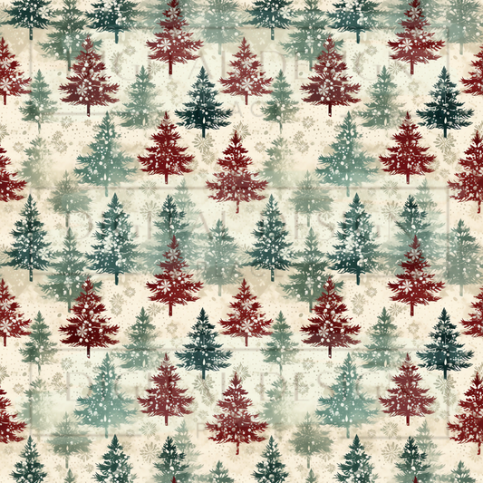 Rustic Christmas Trees VinylV2098