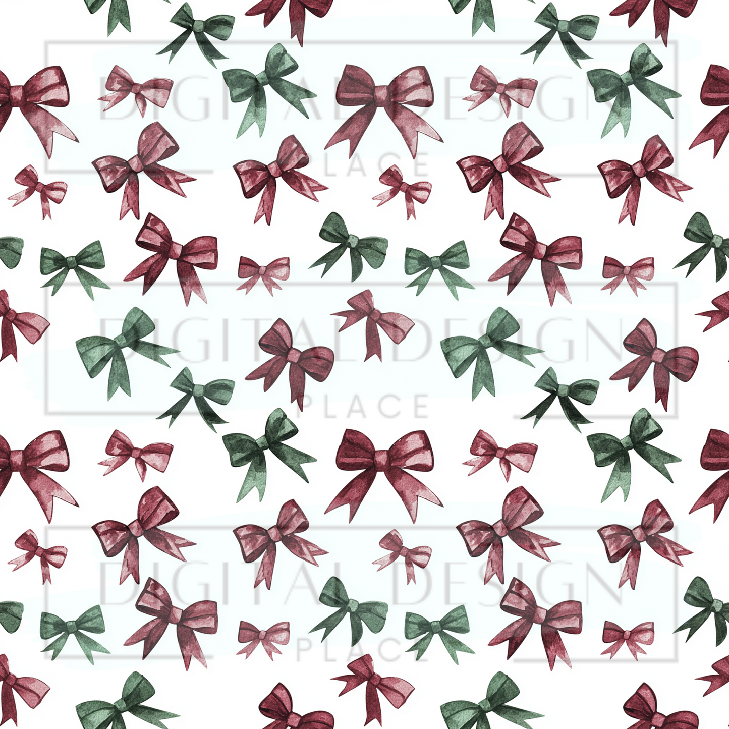 Emerald and Maroon Bows VinylV2101