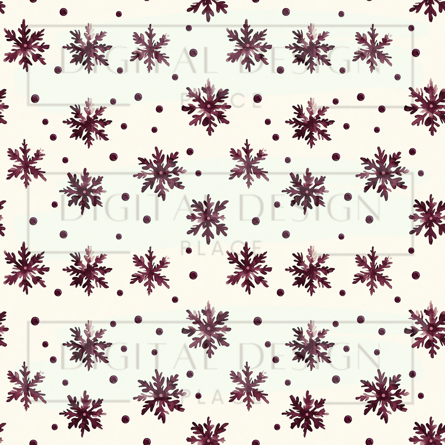 Maroon Snowflakes VinylV2104