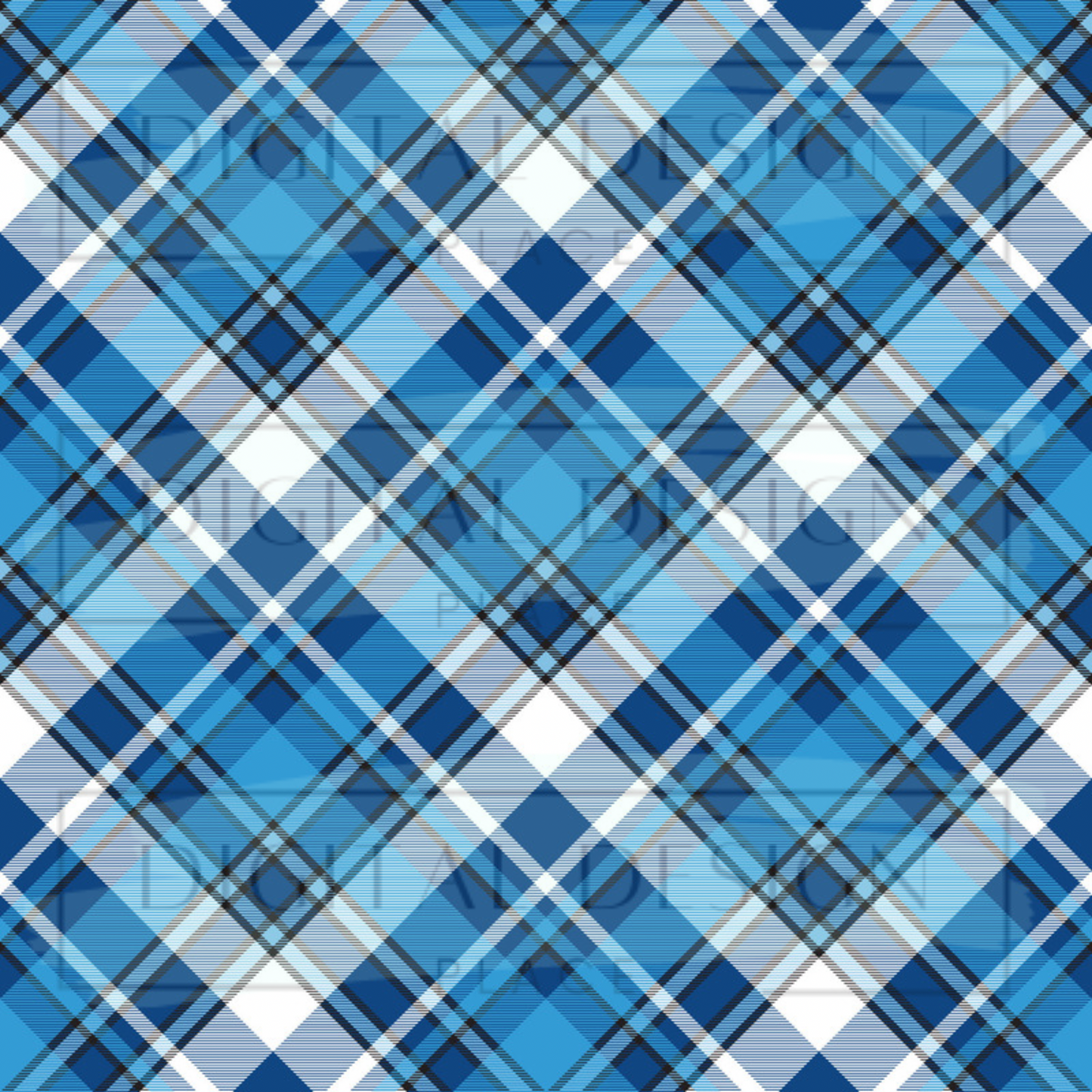 Blue Plaid VinylV842