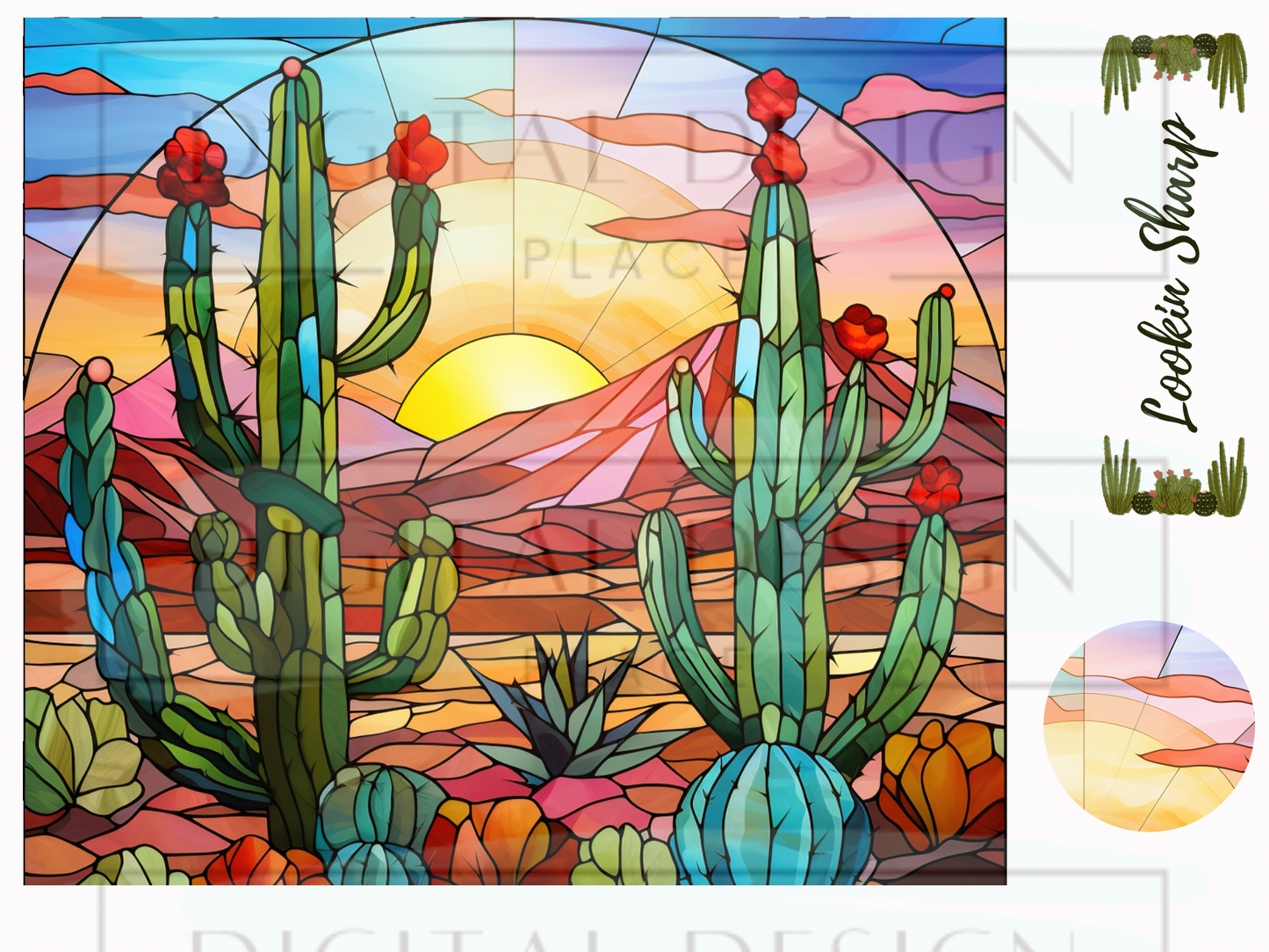 Stained Glass Desert WrB177