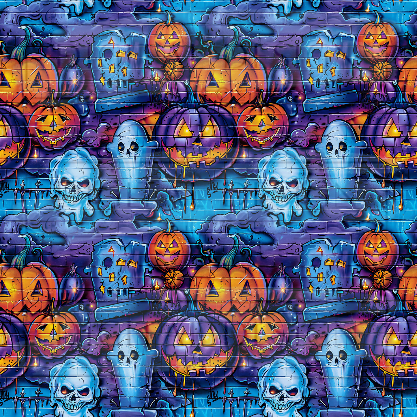 Halloween Graffiti Mural VinylV1743