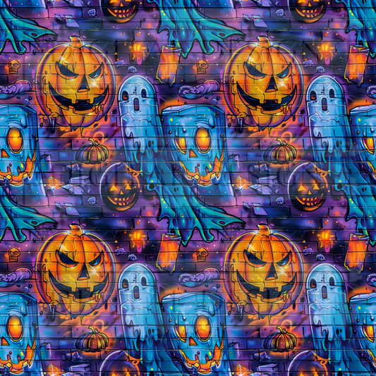 Halloween Graffiti Mural VinylV1744