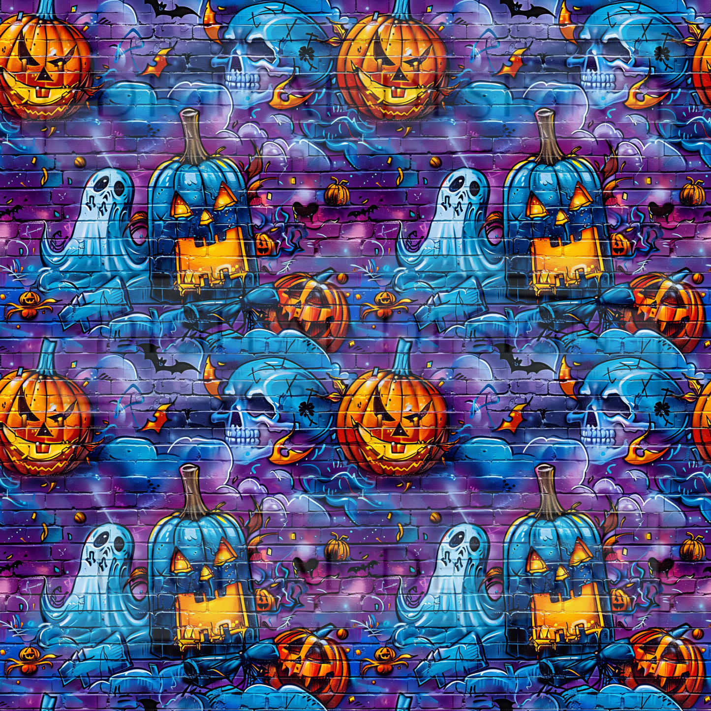 Halloween Graffiti Mural VinylV1745