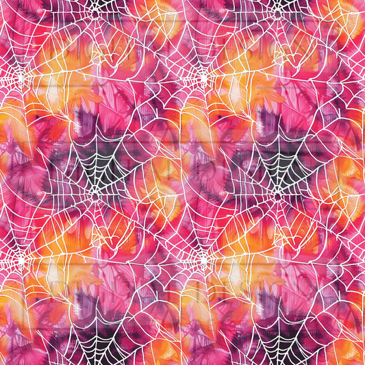 Neon Groovy Spiderwebs VinylV1753