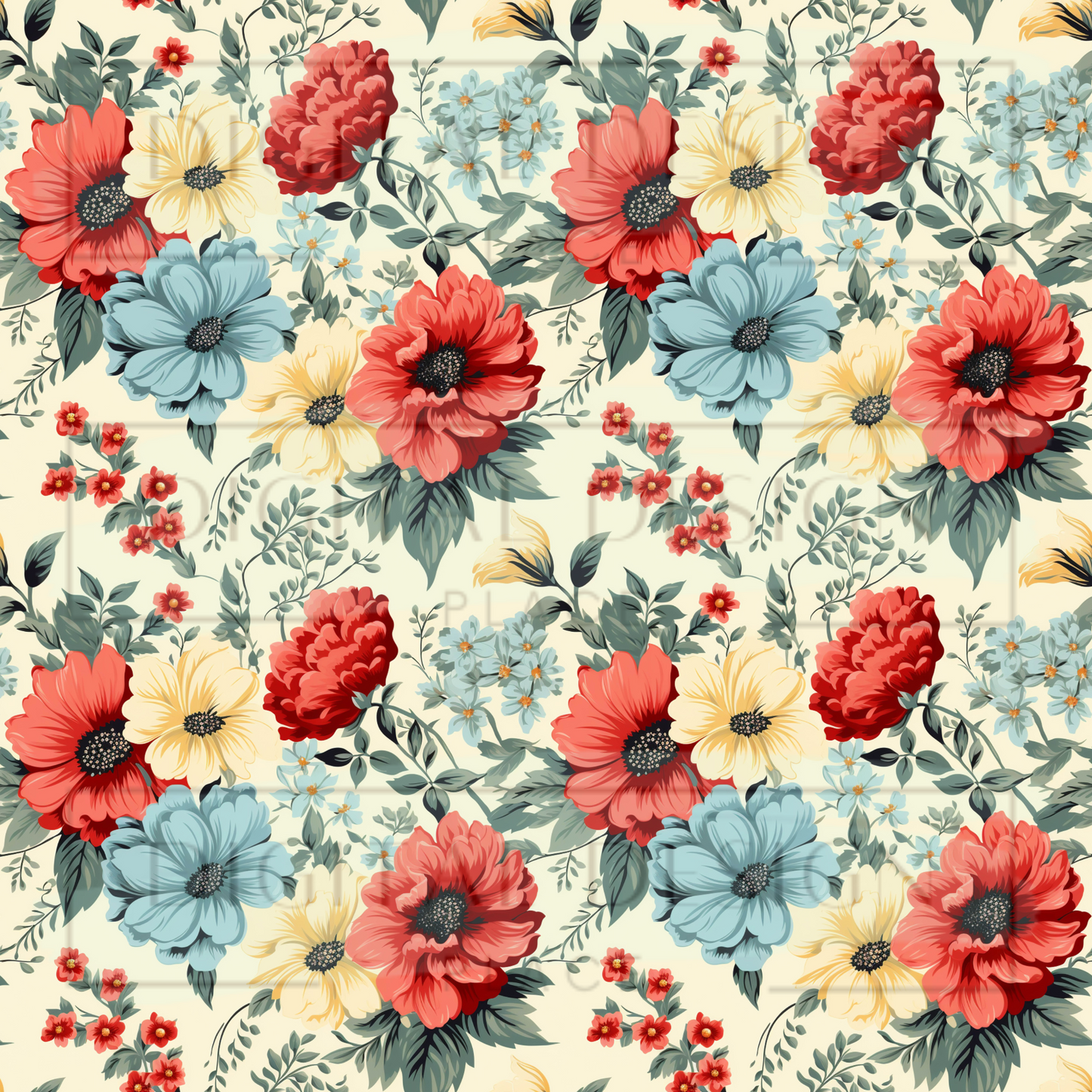 Rustic Pioneer Floral VinylV1768