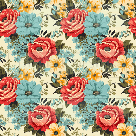 Rustic Pioneer Floral VinylV1769