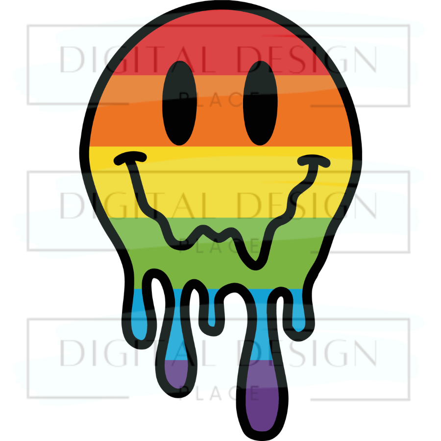 Rainbow Drippy Smile PRIP24