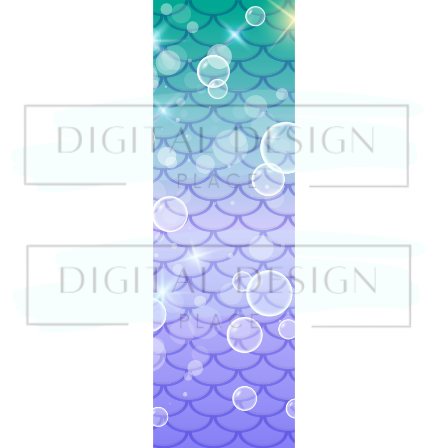 Teal/Purple Mermaid Scales PenP55
