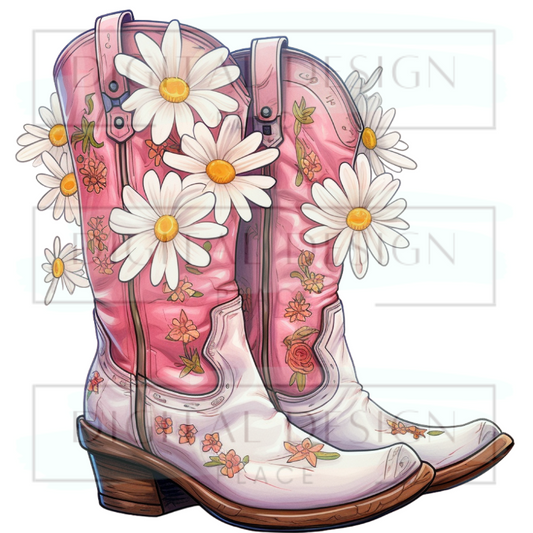 Daisy Pink Boots PJP60