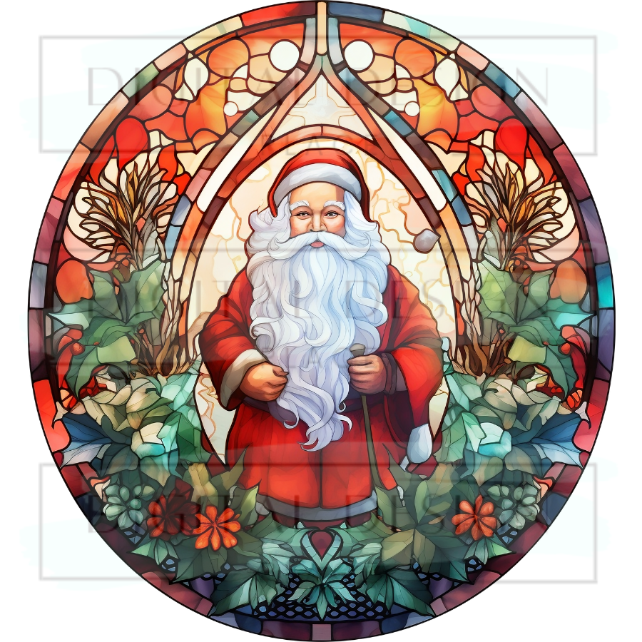 Stained Glass Santa 2 PJP37