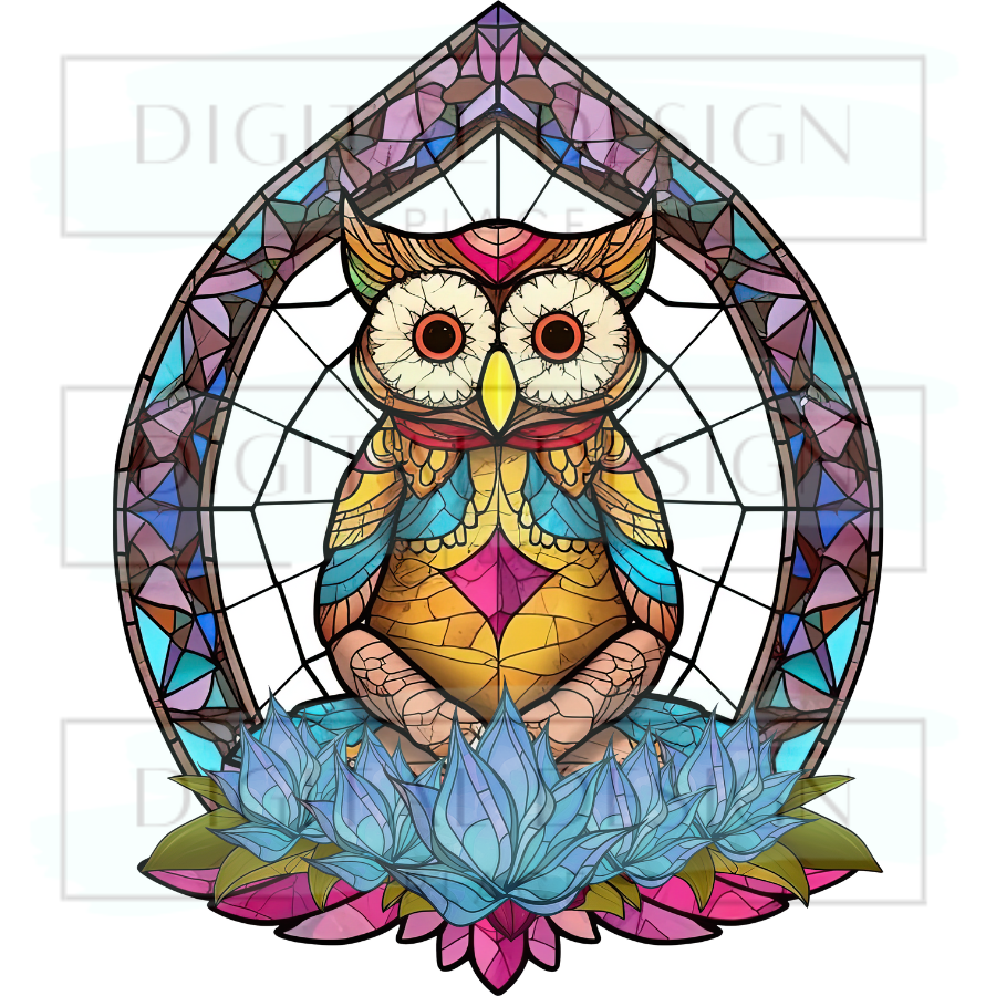 Stained Glass Owl PJP40