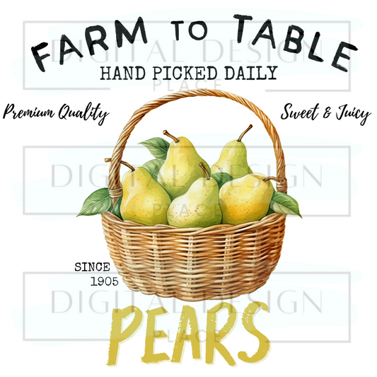 Farm to Table Pears SUMS101
