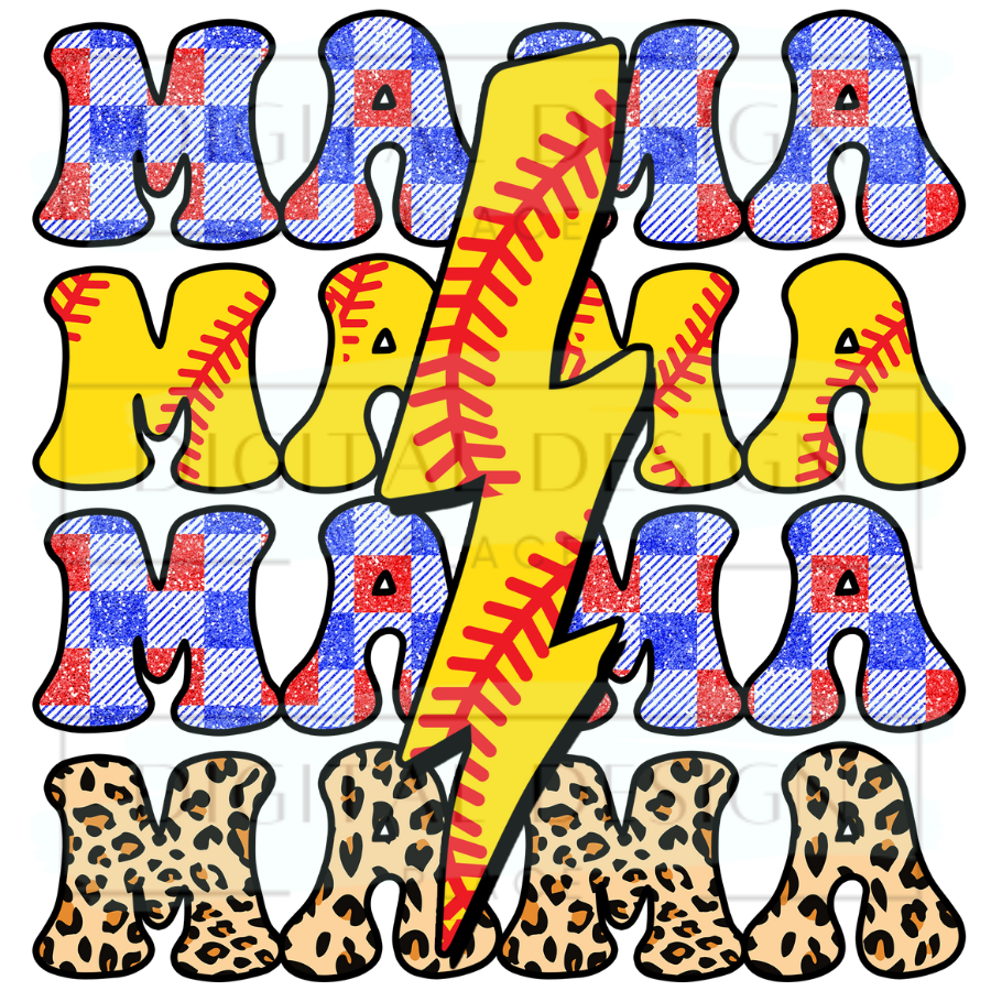 Softball Mama Stacked SPOS46