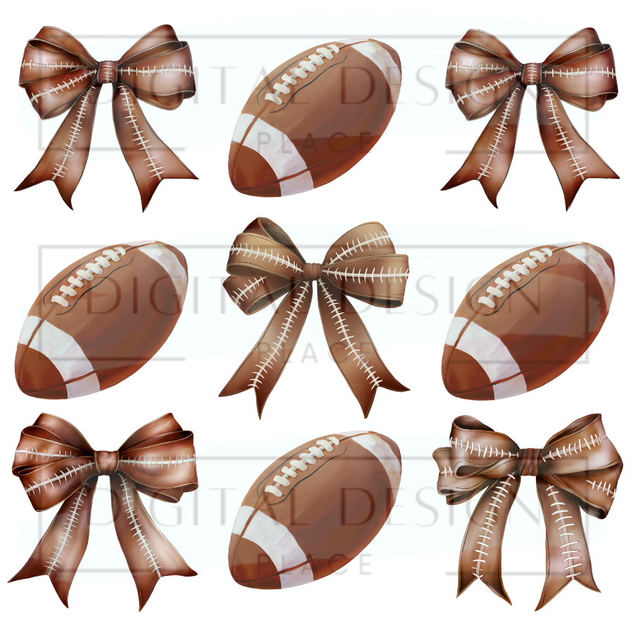 Footballs and Bows SPOS65