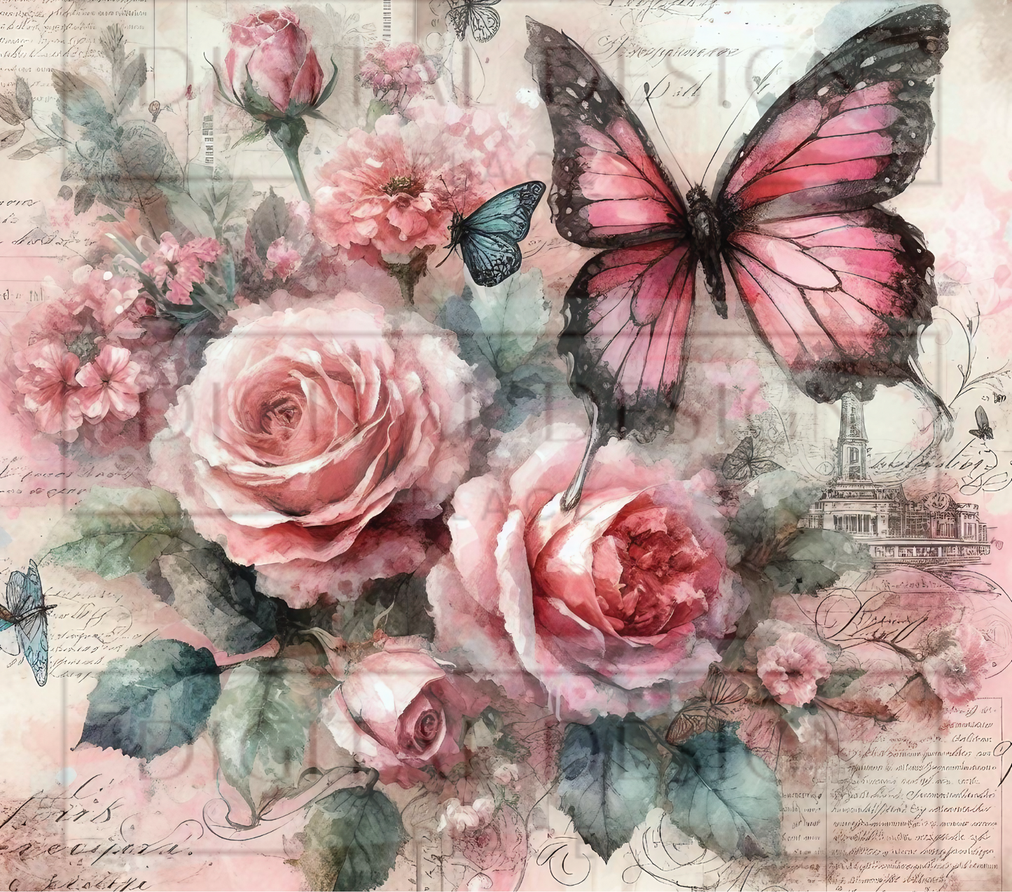 Pink Butterfly Floral TWYT116