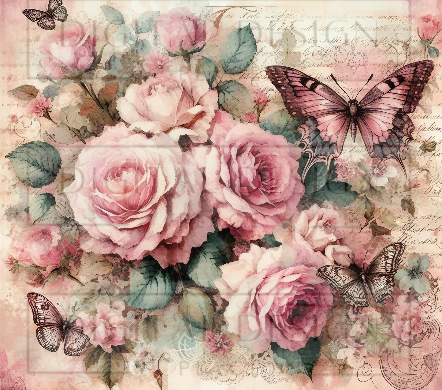 Pink Butterfly Floral TWYT117