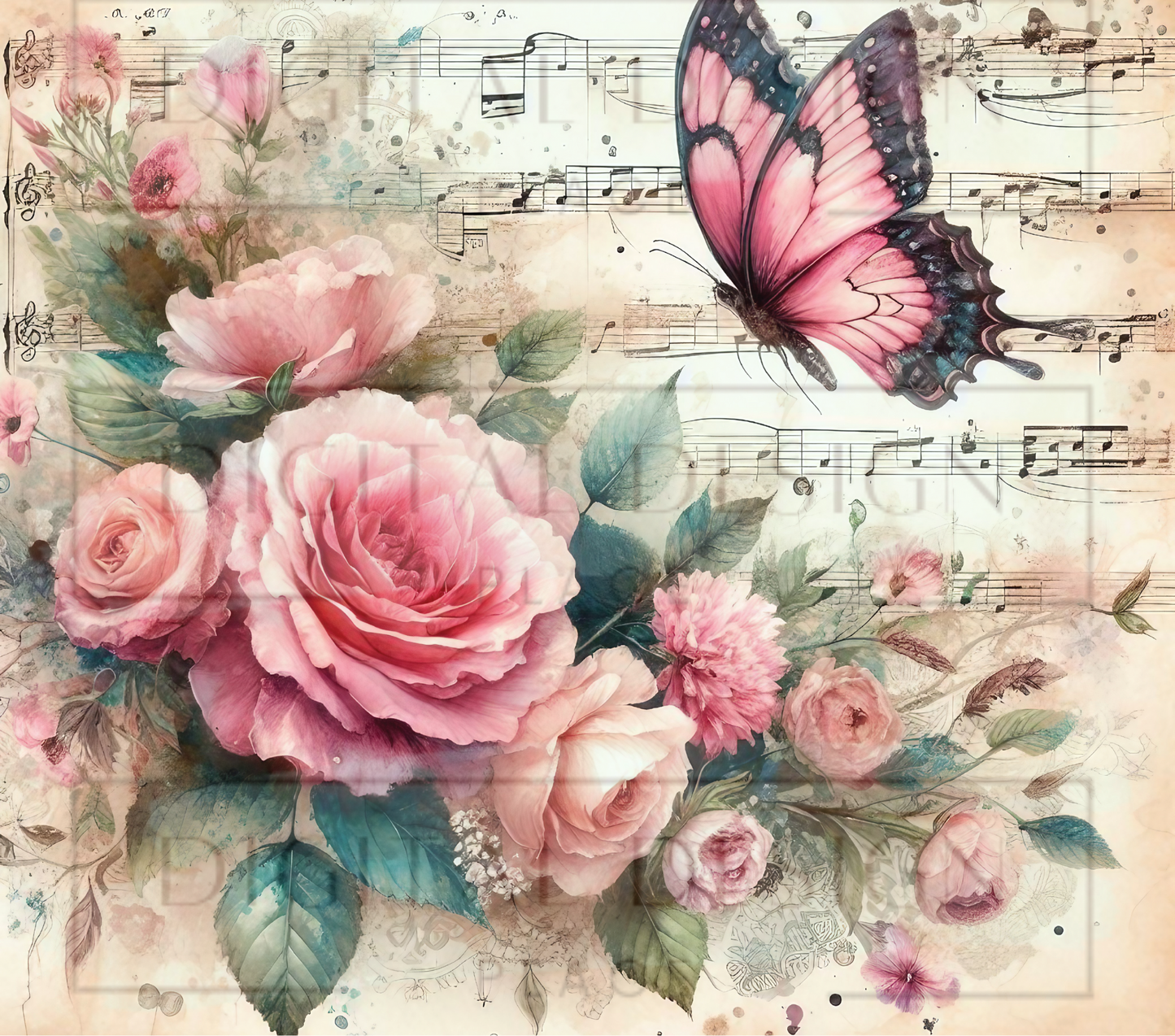 Pink Butterfly Floral TWYT118