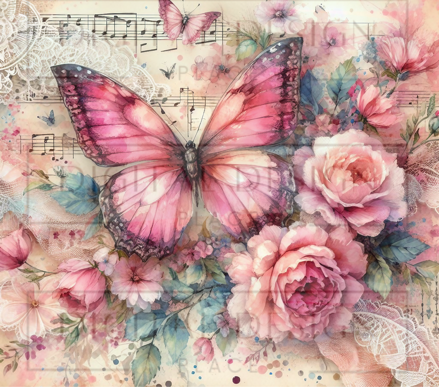 Pink Butterfly Floral TWYT119