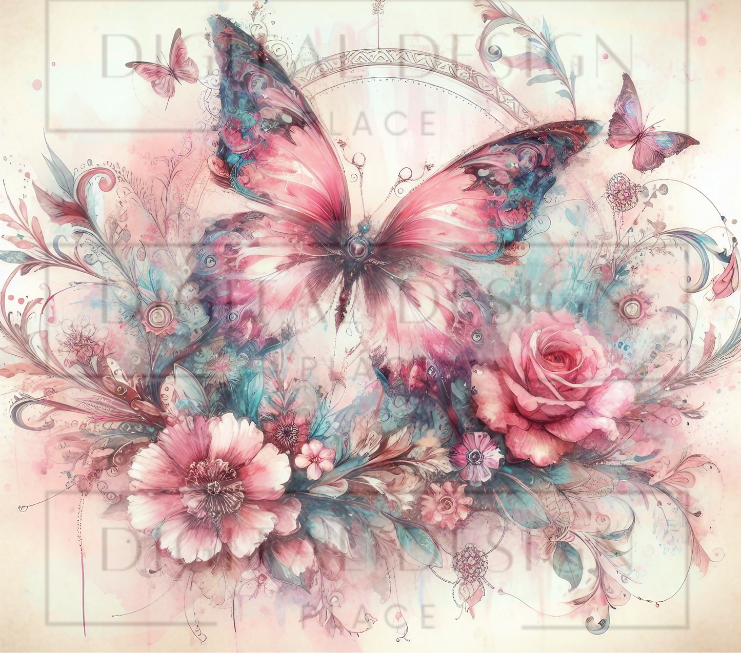 Pink Butterfly Floral TWYT122