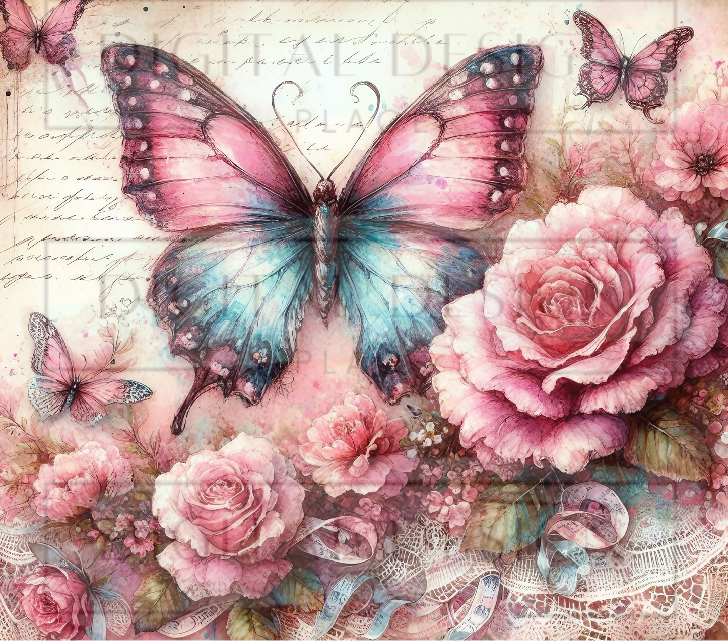 Pink Butterfly Floral TWYT123